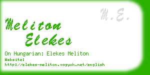 meliton elekes business card